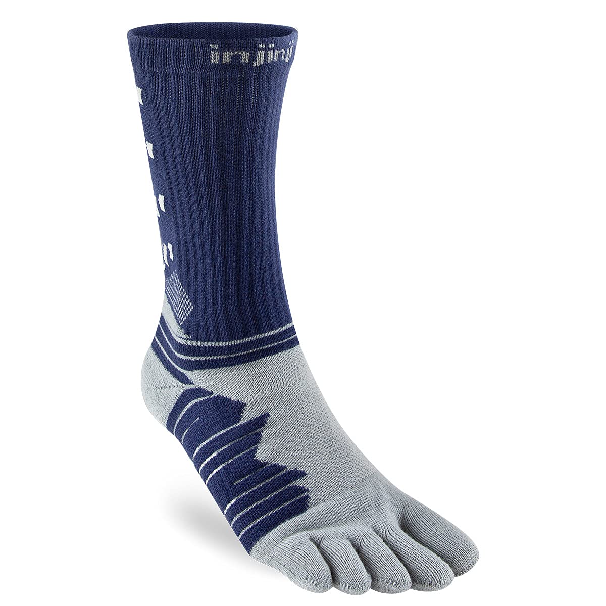 Injinji Men's Cobalt Ultra Run - Teensokken - Unisex - Crew - Midweight