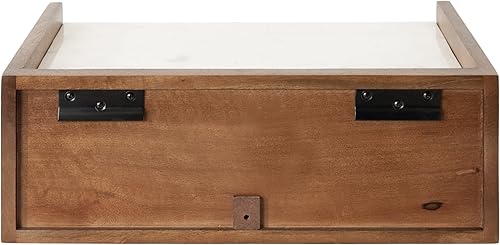 Miniatura 7 de Kate and Laurel Kitt - Mesa auxiliar flotante moderna con cajón de almacenamiento para uso como mesita de noche de dormitorio, 18 x 12 x 7 pulgadas,