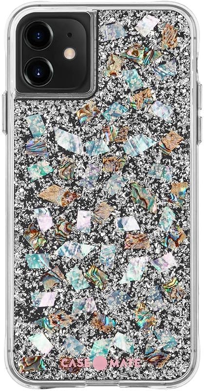 Case-Mate - KARAT - Case for iPhone 11 - Real Mother of Pearl & Silver Elements - 6.1 inch - Mother of Pearl