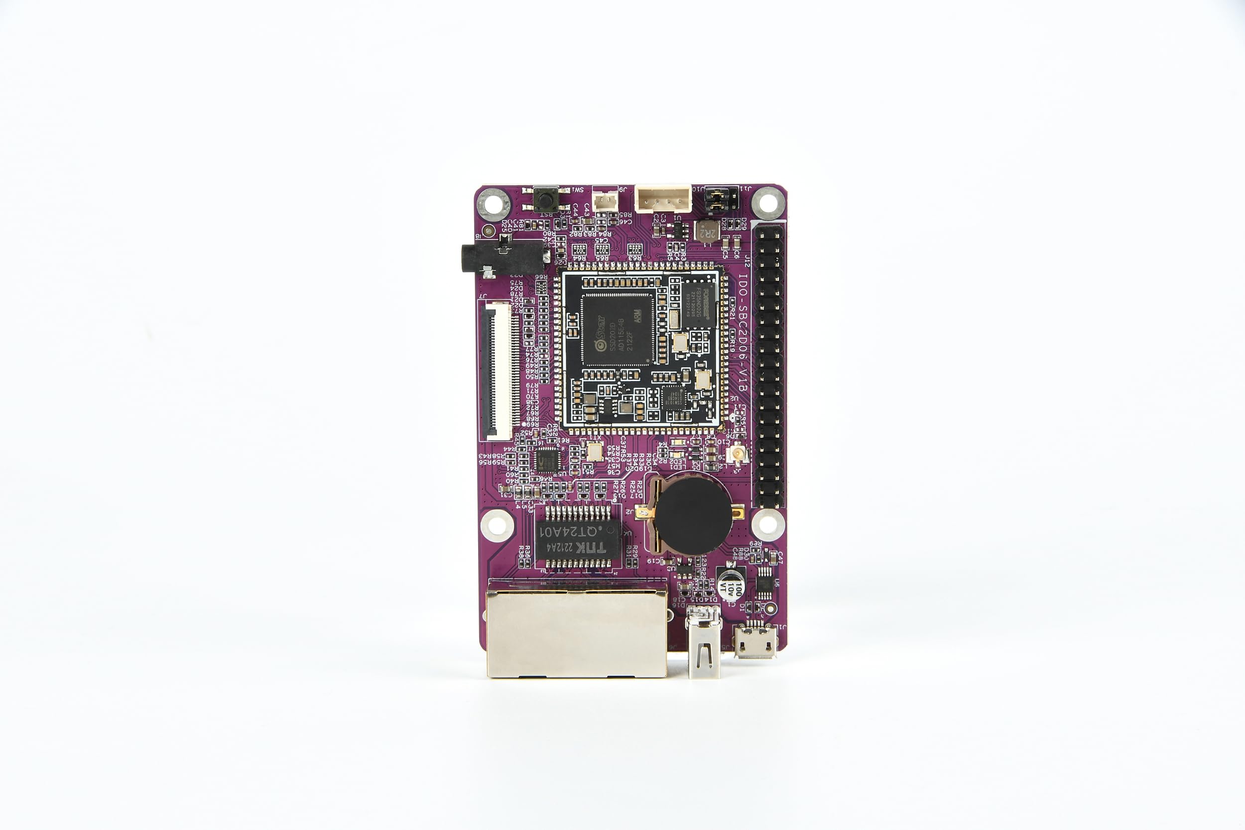 Purple Pi R1-Ido-Sbc2D06 - Computer a scheda singola, doppia porta Ethernet da 100 m, sistema operativo Linux, processore dual-core Cortex-A7 da 1,2 GHz per rete e casa intelligente