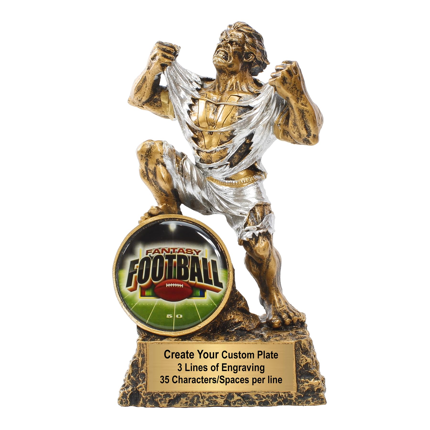 Monster Trophy - 6.75 Inch Tall - Engraved Victory Beast Award with Front Insert - Choose a Style and Make it Your own - Customize Now