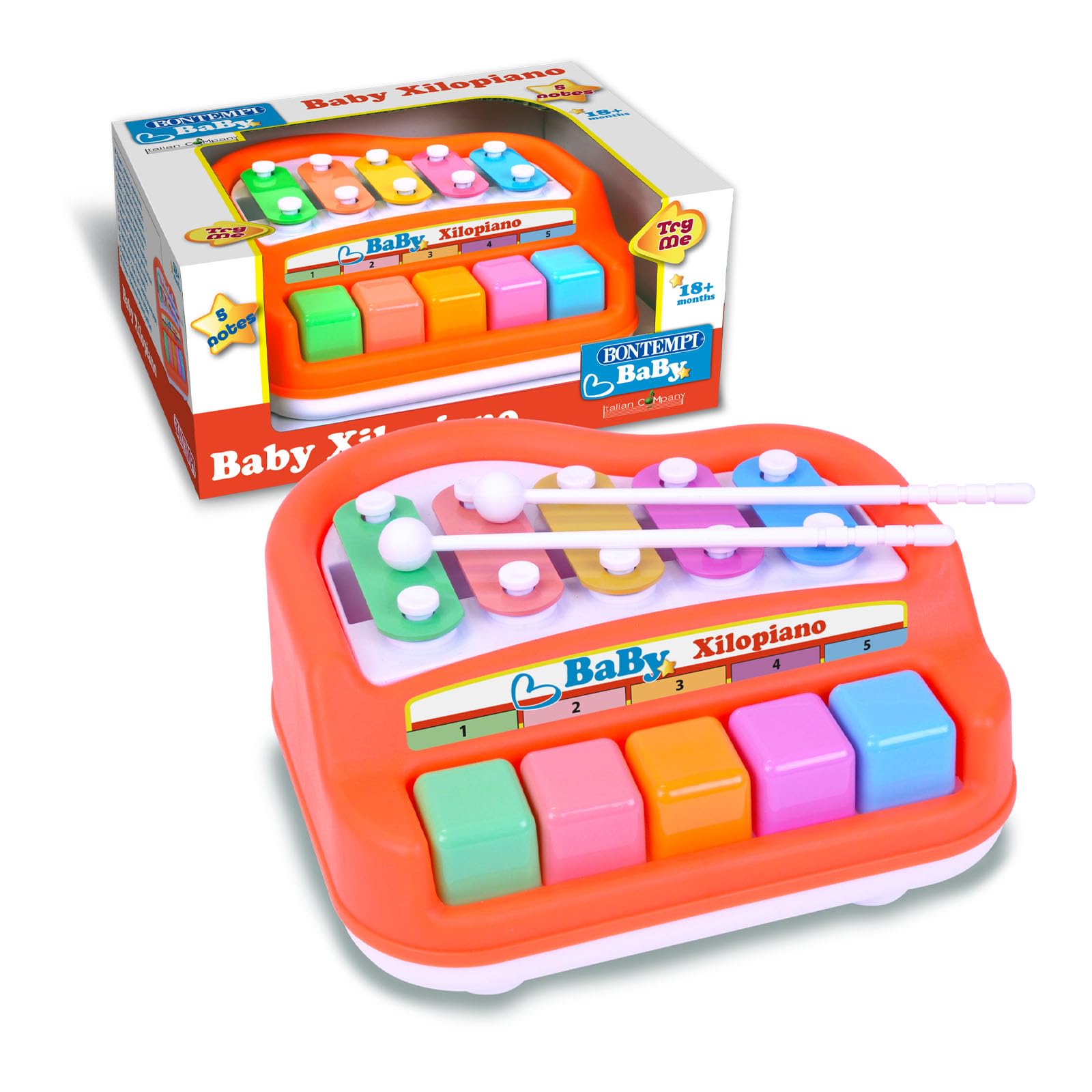 Bontempi | MiniHarmony: Xilopiano a 5 Note per un'Esplorazione Musicale Dolce e Armoniosa, 175x170x70 mm