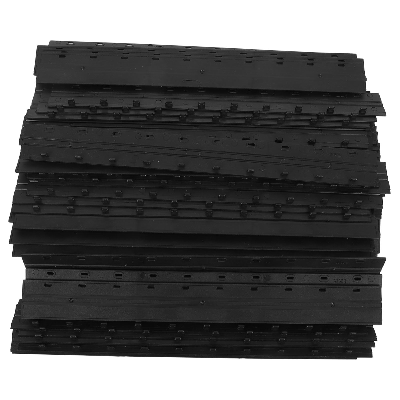 FOMIYES Barre di Rilegatura in Plastica Nera 3Mm Set da 100 Pezzi – Fermagli per Raccoglitori e Documenti Scorrevoli – Accessori per Organizzazione Ufficio e Archiviazione File di