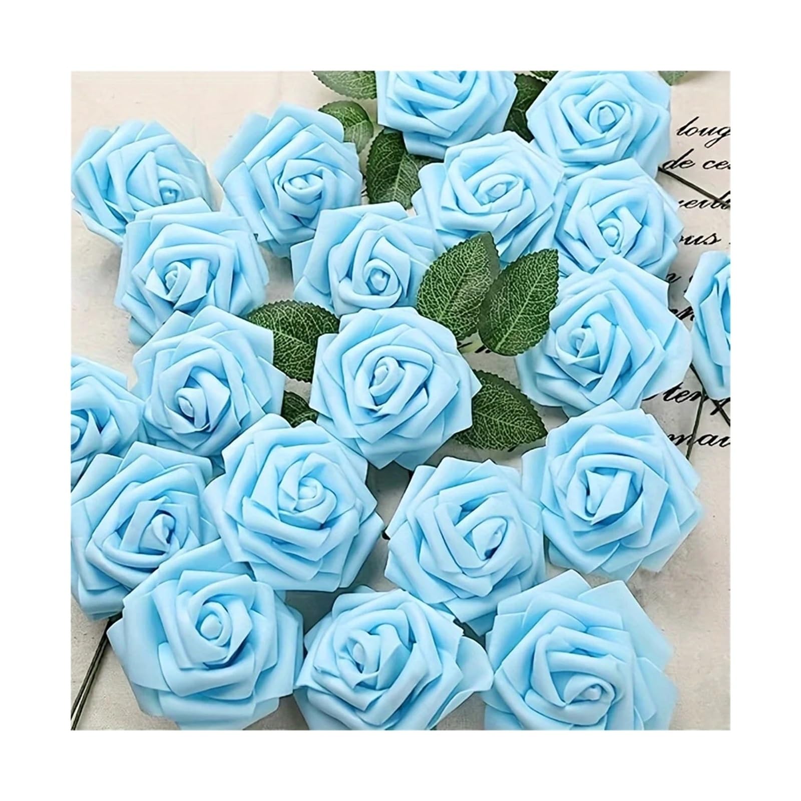 UBOHUZ 30Pcs Artificial Flowers, Fake Roses W/stem For DIY Wedding Bouquets Centerpieces Arrangements Party Home Decorations for Wedding Bridal Bouquet(Color 2)