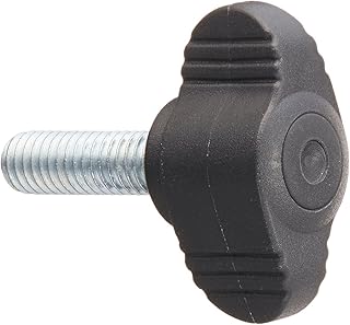 Kipp 06652-006X20 NovoÂ·Grip Thermoplastic Mini Wing with M6 External Thread, Metric, Steel Stud, 28 mm Diameter, 20 mm Screw Length, Grey (Pack of 10)