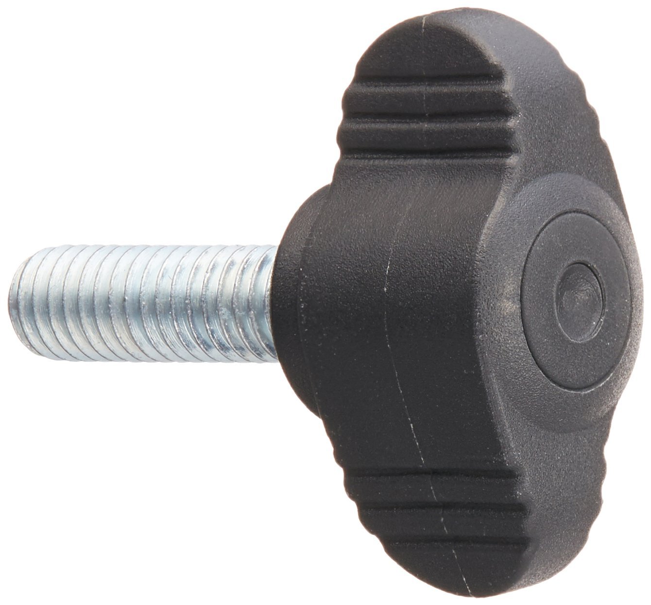 Kipp 06652-006X20 Novo·Grip Thermoplastic Mini Wing with M6 External Thread, Metric, Steel Stud, 28 mm Diameter, 20 mm Screw Length, Grey (Pack of 10)