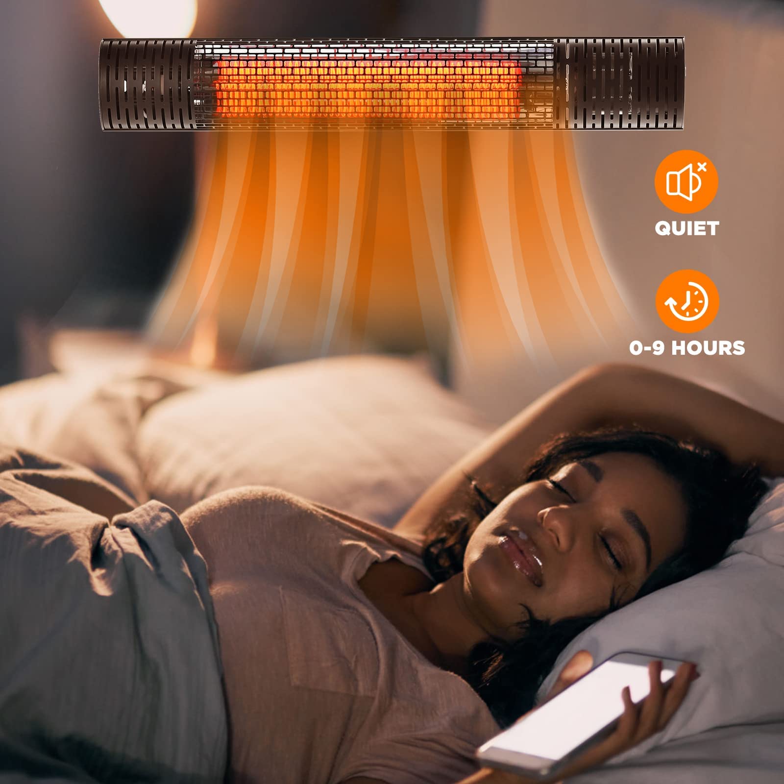 Amazon.com: TURBRO Neighborhood Electric Infrared Heater - 1500W Portable  Patio Heater with Adjustable Tripod, Wall-Mounted, Remote Control, Tip-over  u0026 Over Heat Protection, IPX5 Waterproof : Patio, Lawn u0026 Garden