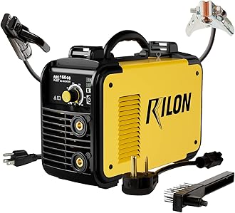 Stick Welder 110V/220V, Arc Welding Machine 160A, IGBT High Duty Cycle, Dual Voltage MMA Welding Kit with Hot Start Arc Force Anti-Stick DC, Yellow