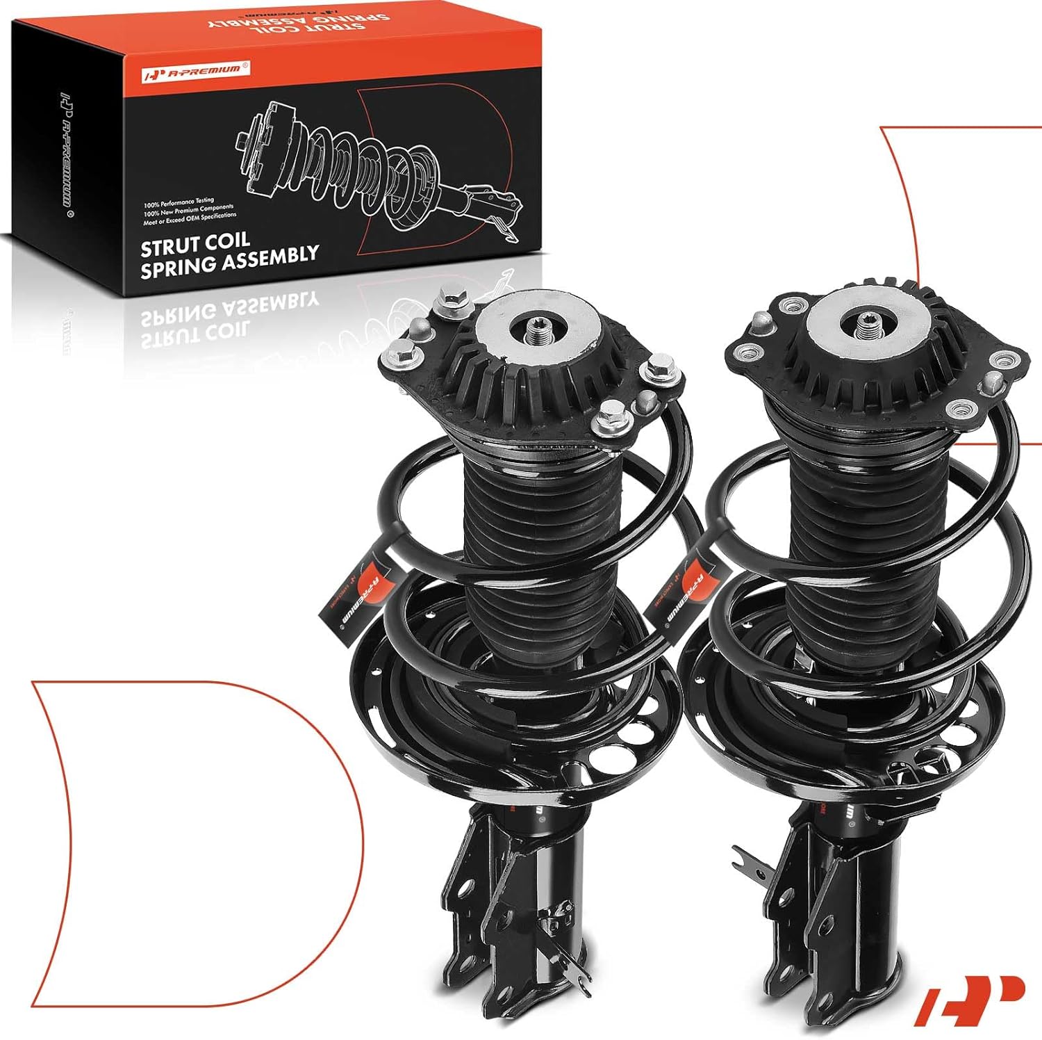 A-Premium Front Complete Strut and Coil Spring Assembly Compatible with Chevrolet Malibu 2016-2024, 2-PC Set