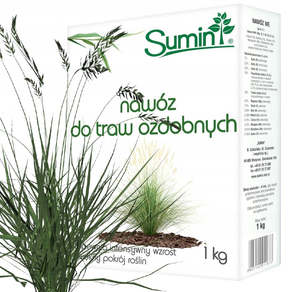Fertilizer For Ornamental Grasses 1 kg Granular - Important Nutrients Plant do rutyny upiększającej, praktyczny rozmiar