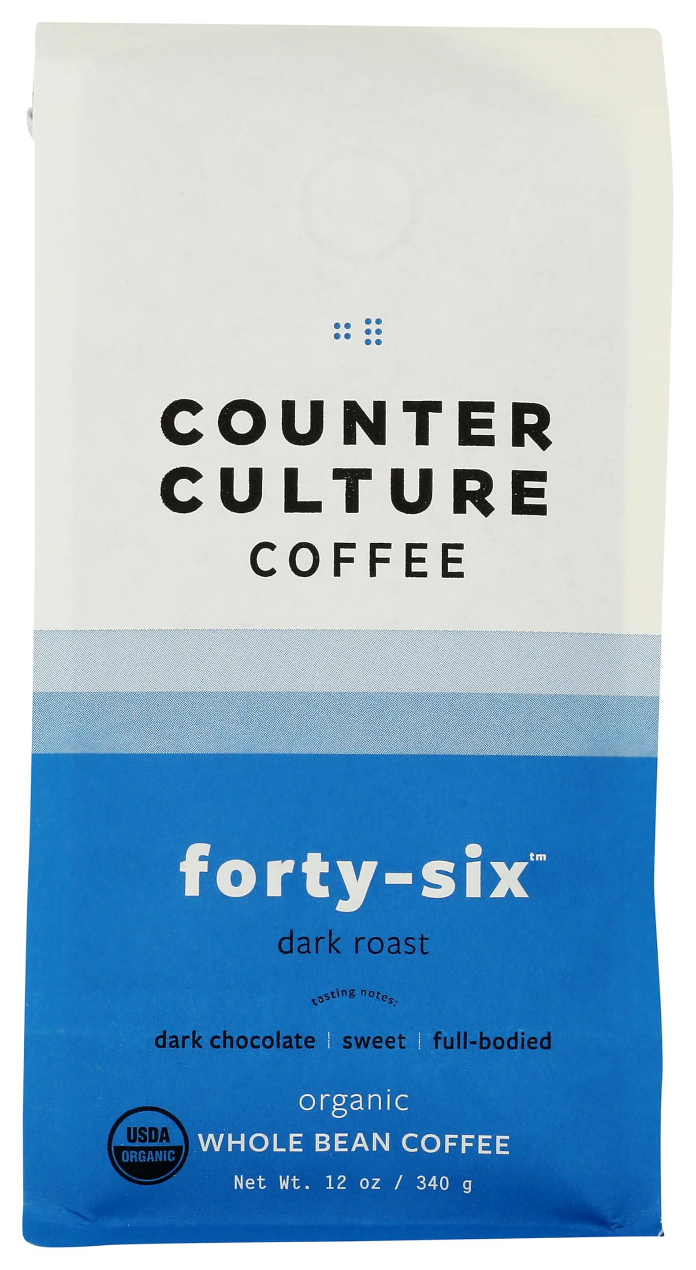 COUNTER CULTURE COFFEE dark roast Whole Bean Organic Number 46 12Ozcoffee, 12 OZ