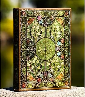 1Pcs Vintage Floral Embossed Hardcover Journal Set with Lined Pages(green) | 1Pcs Thread Bound Diary with 128 Pages, Elegant Writing Notebook for Travel Office, Ideal Gift for Journaling Lovers