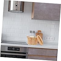 Vista 8 de UPKOCH 1 juego de barril de arroz barril de arroz al vapor cubo de arroz al vapor de sushi recipiente con tapa Dim Sum Cubo de madera de acero