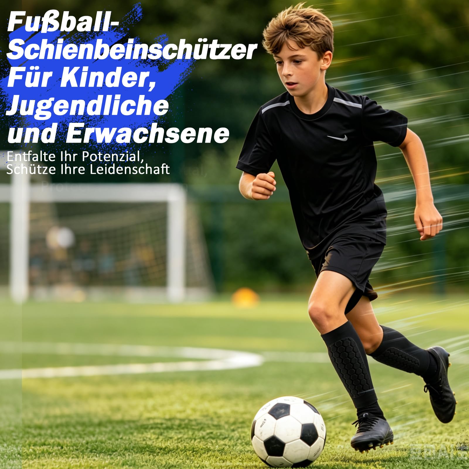 Kiiwah 2 Stück 2026 Neu Schienbeinschoner Kinder Fußball Pro Waben-Stoßdämpfung, Atmungsaktiv rutschfest Schienbeinschoner Fußball Herren Fußballausrüstung für Jungen Mädchen Erwachsene