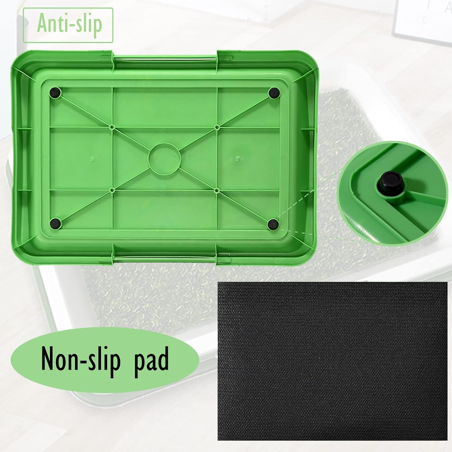 dofopo Grass Puppy Pad, Portable Potty Training Tray with Artifical Turf, 3 Layer Dog Pee Patch Small Pet Toilet for Apartment, Patio, Indoor(18”x12”) : Pet Supplies