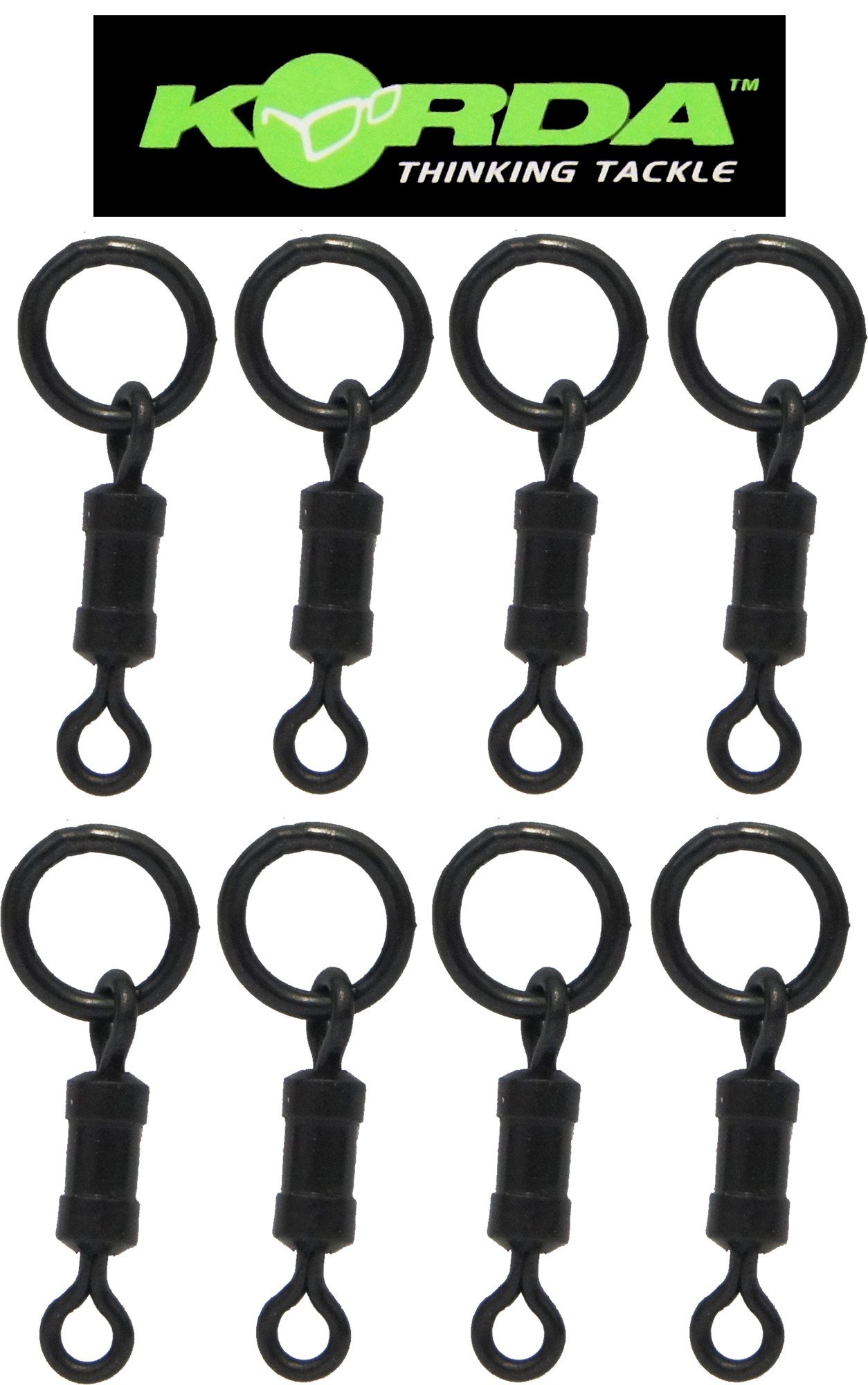 Korda Chod Swivel - 8 Swivels for Carp Fishing, Carp Swivel for Carp Mountings & Carp Rigs