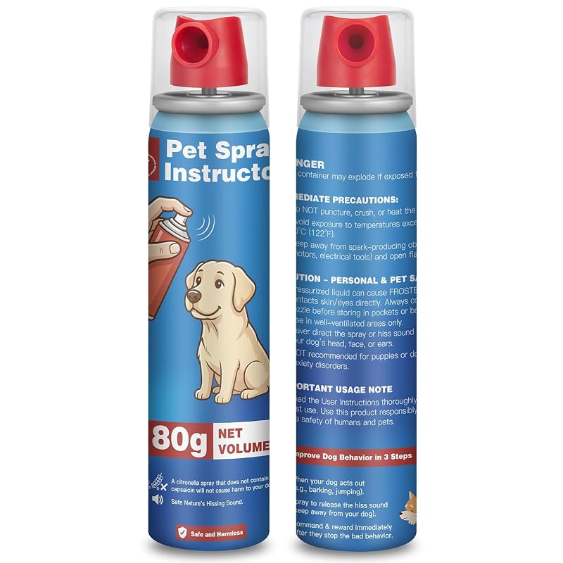 Spray Corretor para Adestramento de Cães ZEROMX Dog Corrector Spray 80 mL Pacote com 2