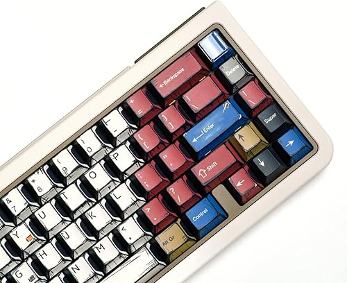 Miniatura 7 de PBT - Juego de teclas de manga blanca, estilo de anime japonés, 141 teclas, perfil, color cereza, sub retro, para teclado mecánico Juego de teclas