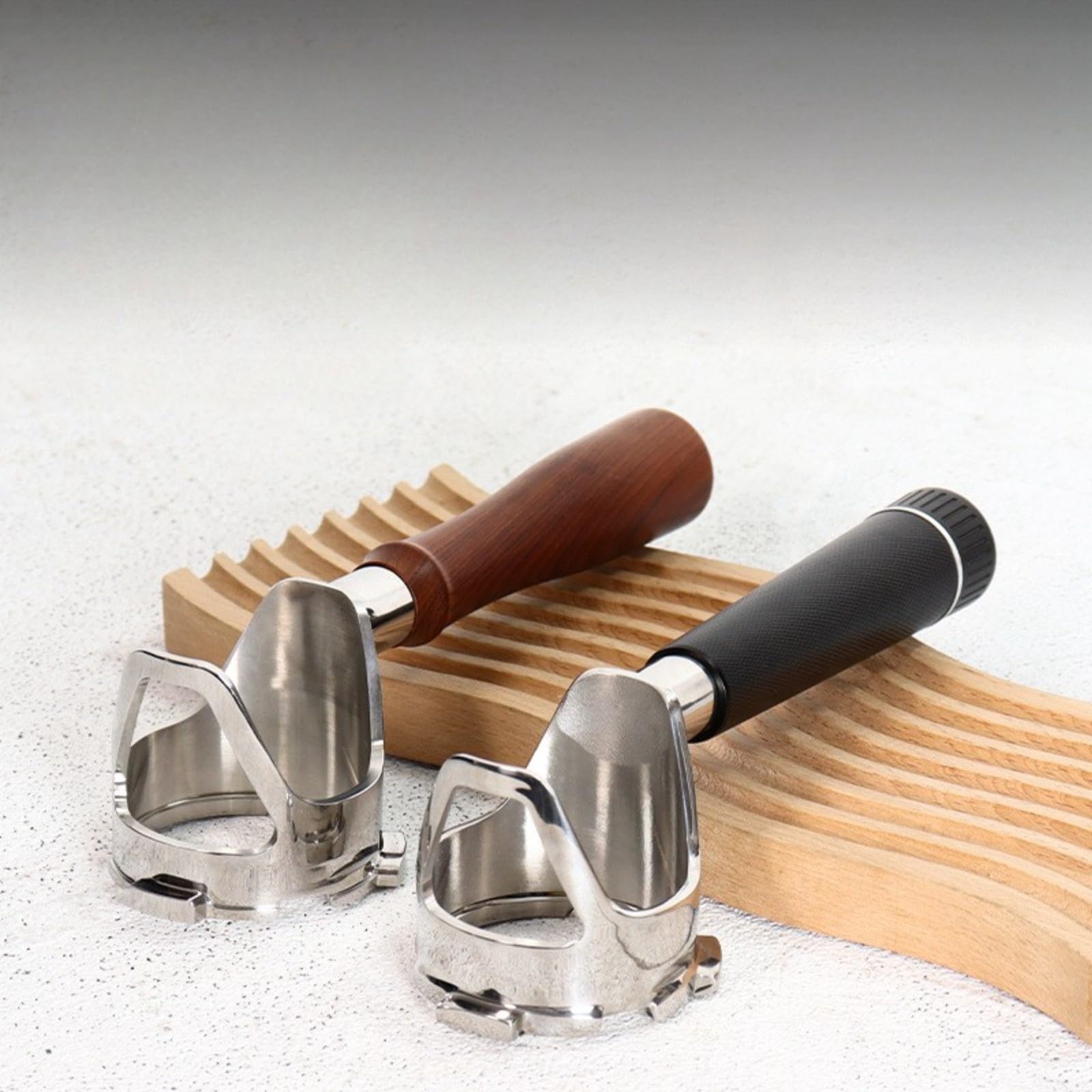 Portafiltro de cesta sin filtro de 54 mm para la serie NJ ES501 ES601, mango ergonómico de aluminio y construcción de acero, para accesorio de café barista (negro)