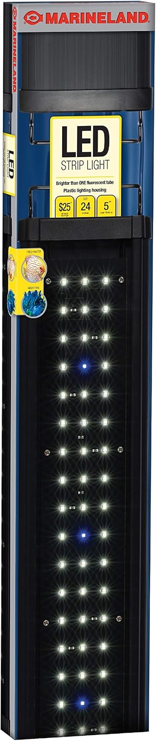 Marineland Energy Efficient LED Strip Light, Adjustable Mounting Legs, 24-Inch