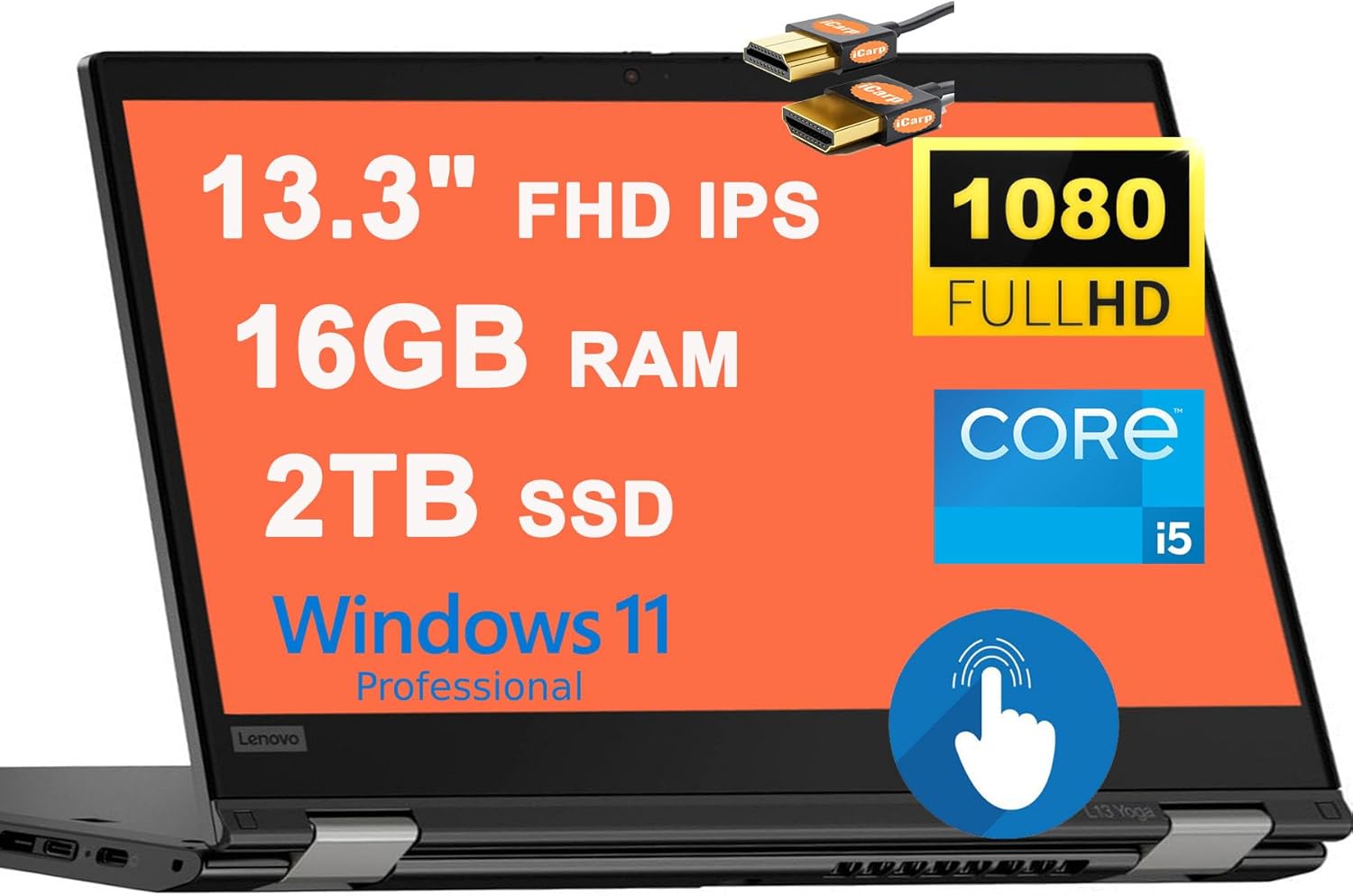 Lenovo ThinkPad L13 Yoga 2in1 Laptop 13.3" FHD IPS Touch