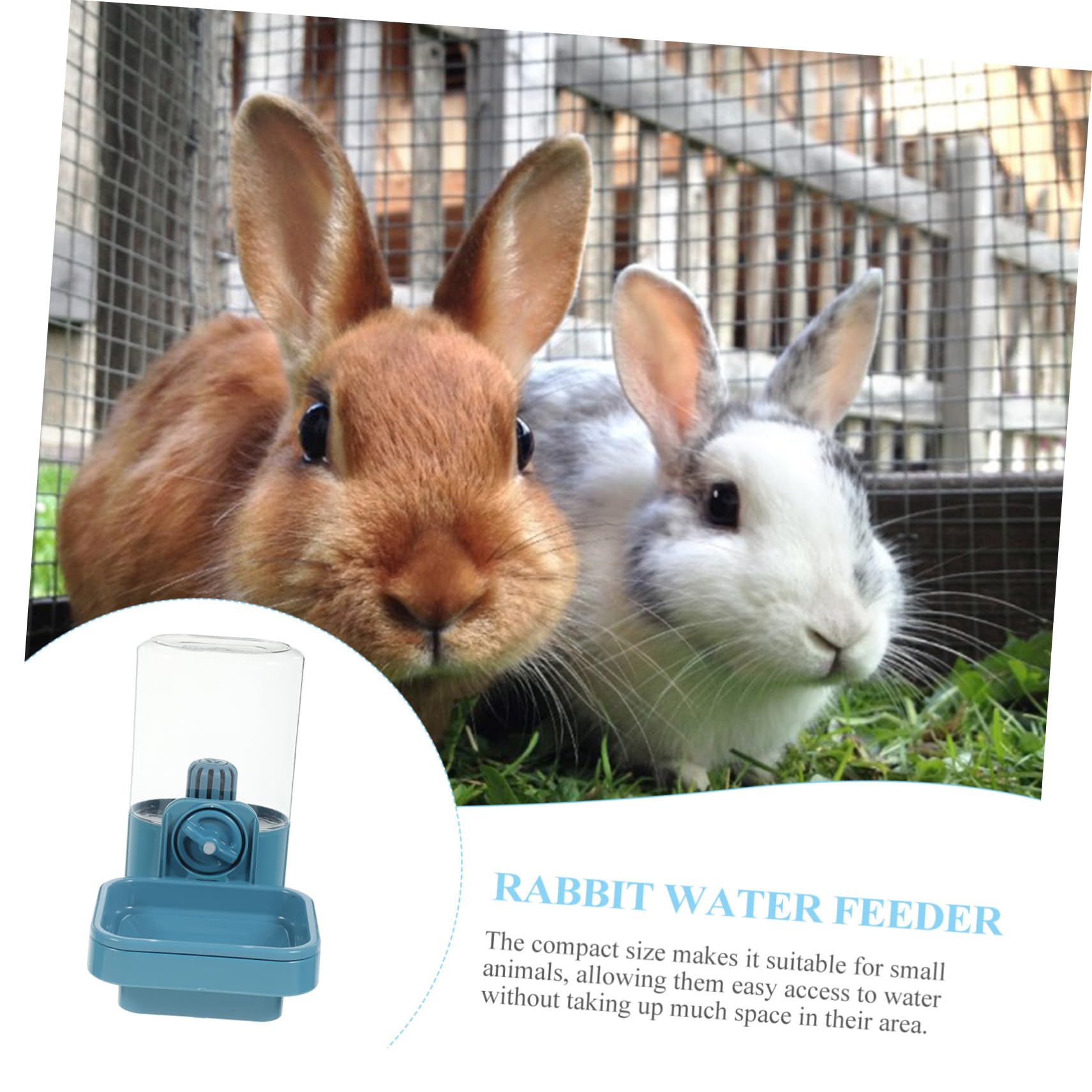 Gatuida Dispenser Acqua per Piccoli Animali Distributore Acqua Mangiatoia per Animali Domestici Mangiatoia per Conigli Appesa alla Gabbia