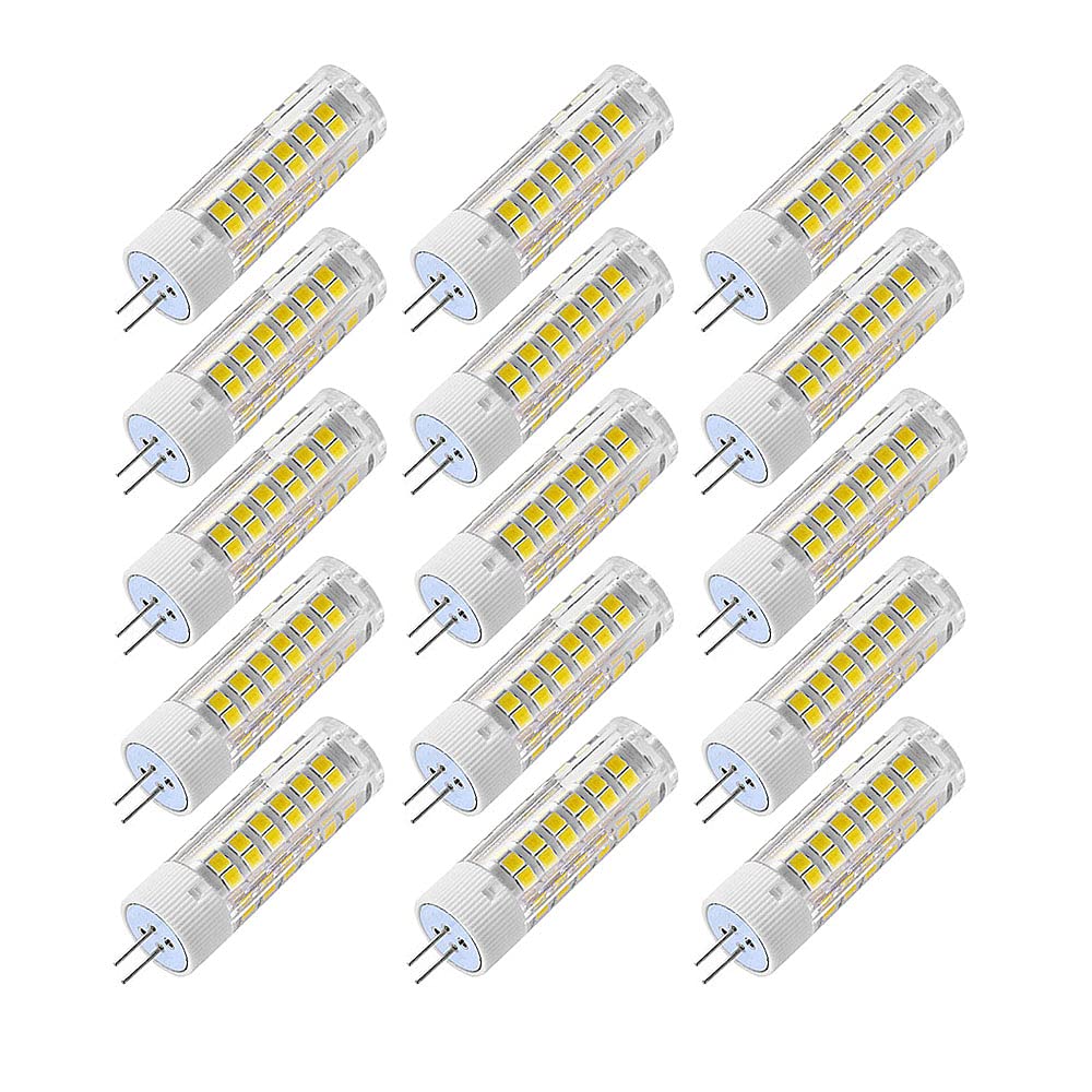 Ruihua G4 7W LED-Glühbirnen(70W Halogenlampenäquivalent) 700LM Mini-Kapselbirnen,Nicht Dimmbar Kaltweiß 6000K Bi-Pin-Sockel G4 LED Lampen für Heimbeleuchtung AC 220-240V,Pack mit 15