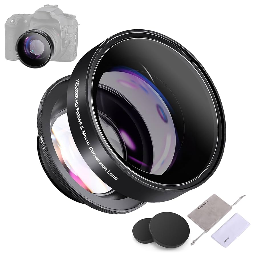 Amazon.com : NEEWER 58mm 0.43X HD 2 in 1 Fisheye & Macro