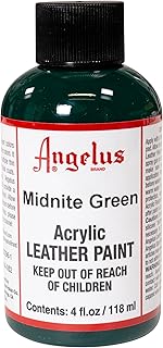 Angelus Acrylic Leather Paint, 4 oz, Midnight Green