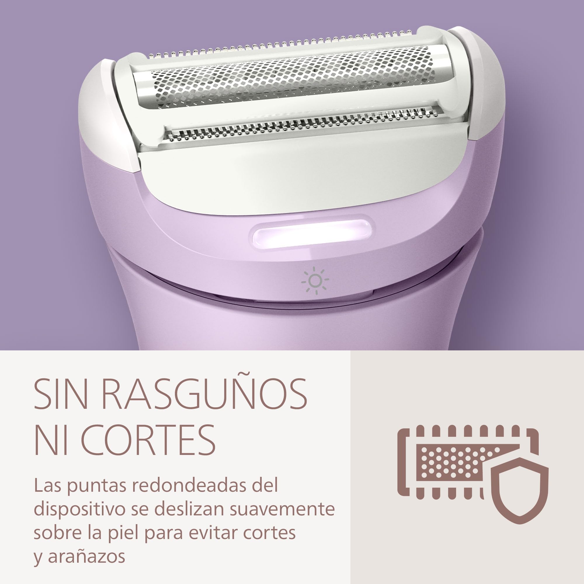 Afeitadora Philips Serie 8000-Afeitadora sin cable para uso en seco y en mojado, sistema de 3 cuchillas, cabezal de afeitado flexible, para las piernas, el cuerpo y la zona del bikini,Modelo BRL149/00