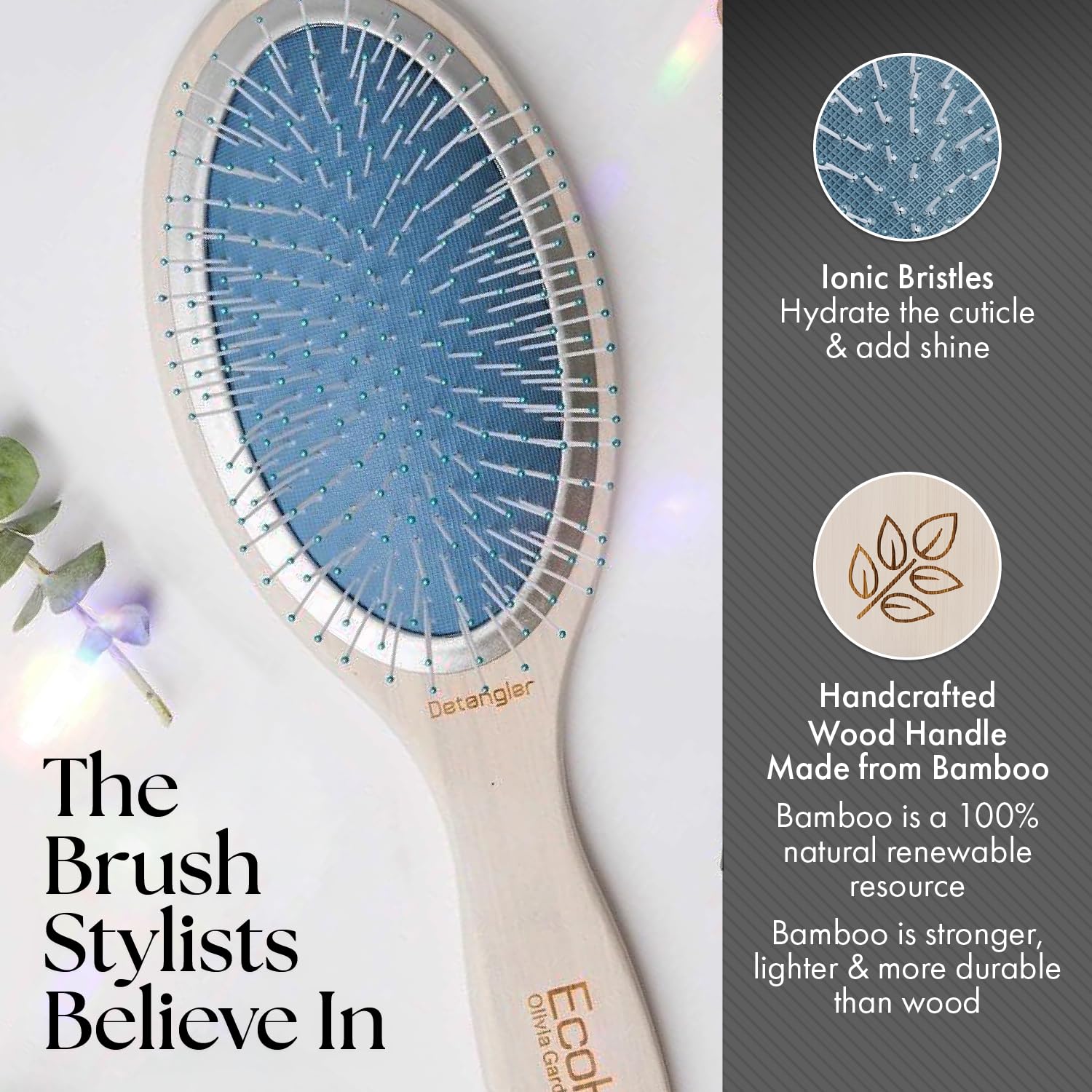 Olivia Garden EcoHair Bamboo Paddle Hair Brush