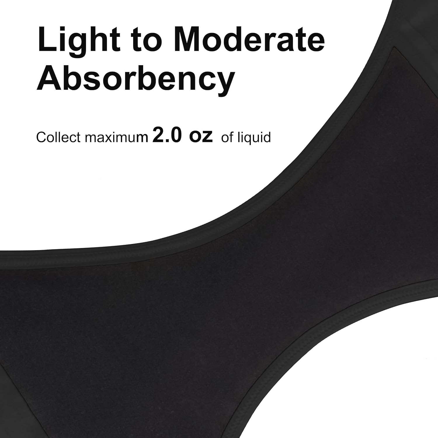 Absorbent Incontinence Underwear for Women Washable Urinary Leak Proof Brief Cotton 56 ML for Maternity Postpartum (Black L) - Image 2