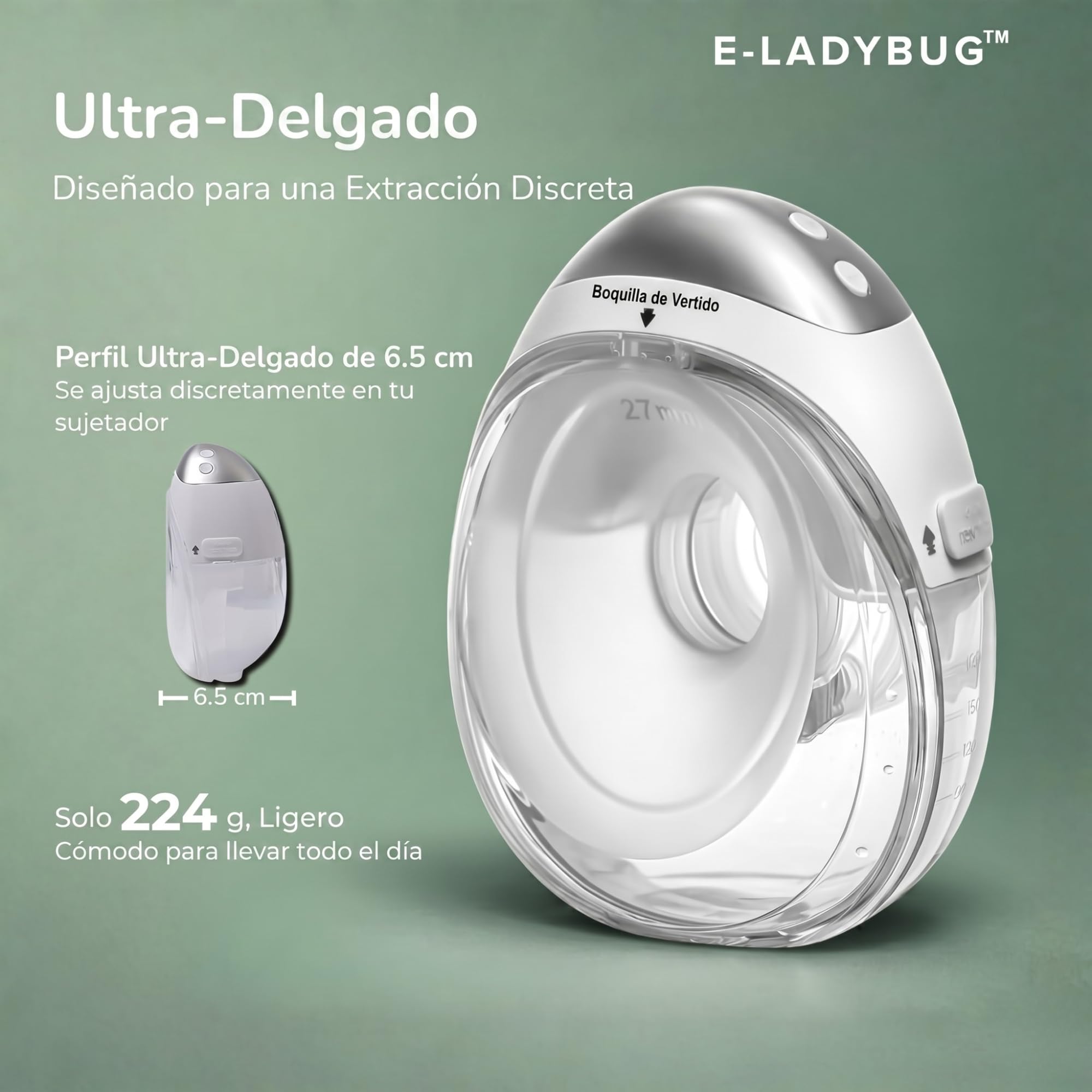 Sacaleches Eléctrico Pack 2 Uds. Portátil Manos Libres, Extractor de Leche Doble Inalámbrico y Silencioso con Pantalla LED, 2 Modos y 9 Niveles, Recargable USB-C - Haakaa