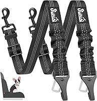 Vista 11 de SlowTon Cinturón de seguridad para perro, cinturón de seguridad ajustable para perro, 2 en 1 con cierre de barra para coche, cinturón de seguridad