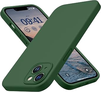 CellEver Heavy-Duty Silicone Case for iPhone 14 [Camera Protection] [Anti-Oil Coating] Military Drop Protection, Soft Scratch-Free Interior, Forest Green