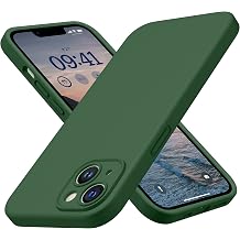 CellEver Heavy-Duty Silicone Case for iPhone 15 [Camera Protection] [Anti-Oil Coating] Military Drop Protection, Soft Scratch-Free Interior, Forest Green