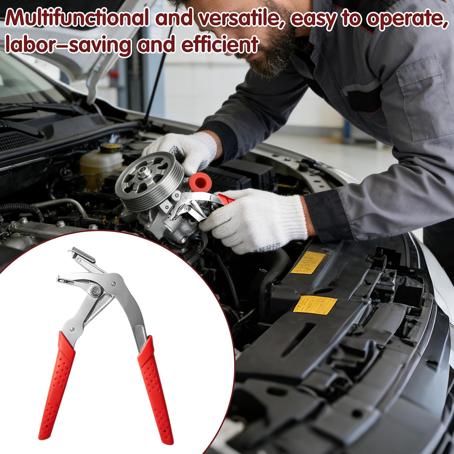 1Pcs Car Clip Pliers Removal Tool For Car, Auto Fastener Clip Removal Pliers, Spring-Loaded Damage-Free Fastener Remover, Auto Door Panels Interior Exterior Trim Mechanic Disassembly