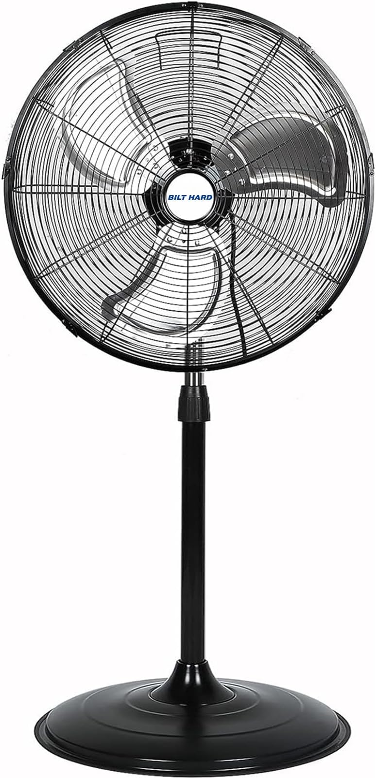 5200 CFM 20" High-Velocity Industrial Pedestal Fan, 3-Speed Oscillating Stand Fan, Heavy Duty Metal Fan for Commercial, Warehouse, Garage Use
