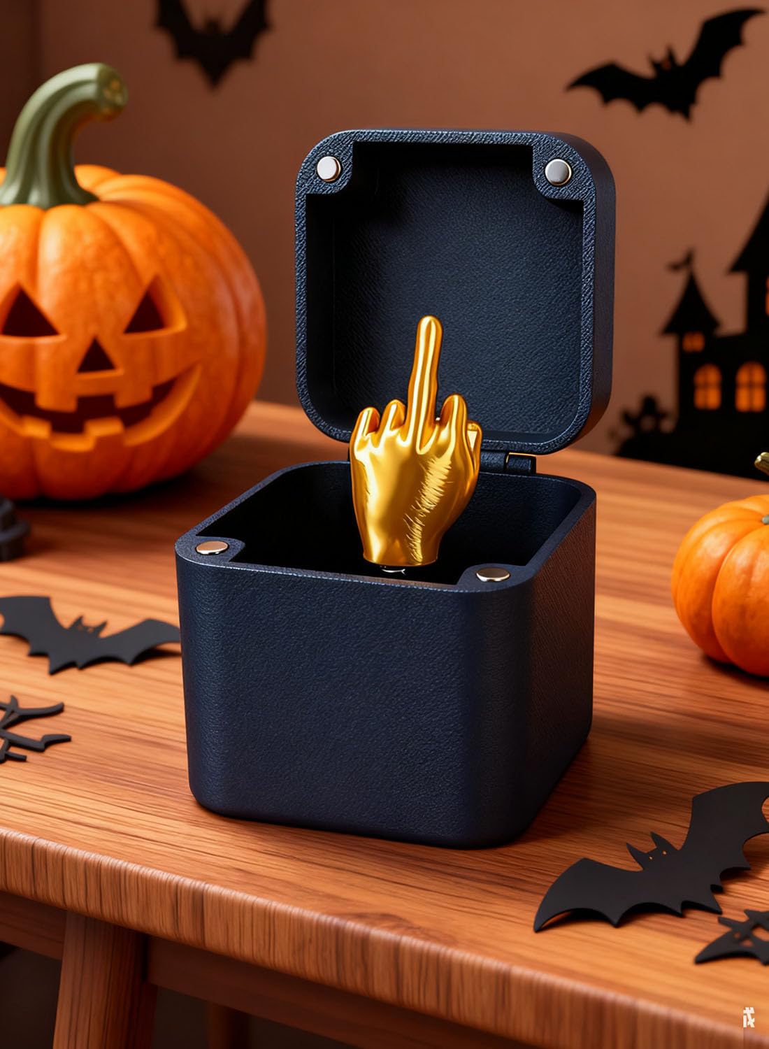 Middle Finger in a Box Gifts, Hilarious Novelty Gag Gift for Adults | Funny Home Office Desk Decor, Prank Pop Up Gift, Surprise Stress Relief Present for Christmas Men Women