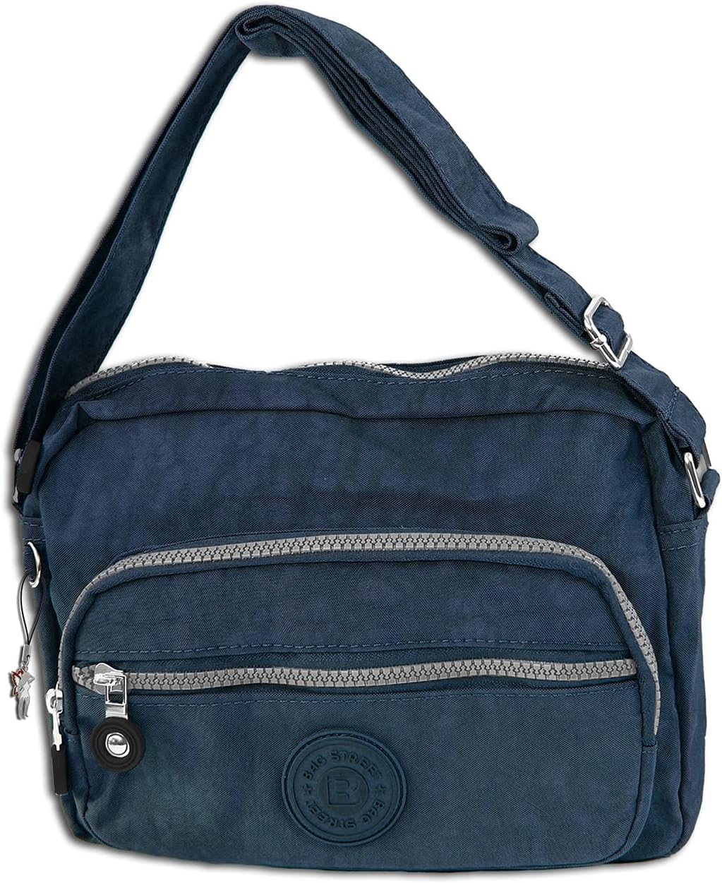 DrachenLeder OTJ227B Women's Handbag Shoulder Bag Nylon 22 x 15 x 8 cm Blue