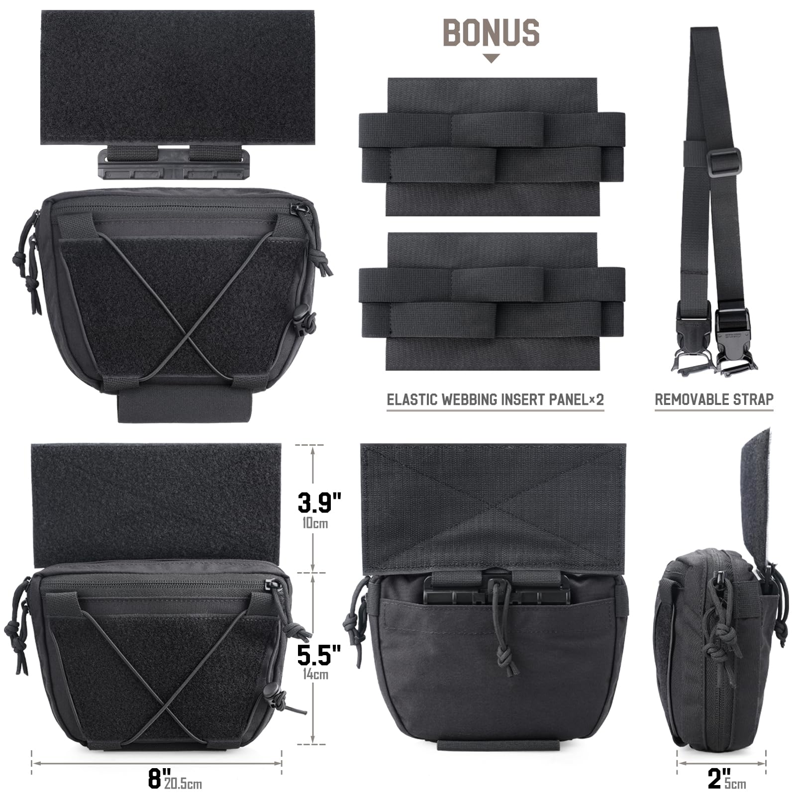 Amazon.com : WYNEX Tactical Plate Carrier Drop Pouch Dangler Pouch