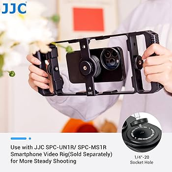 JJC Phone Filter Mount For IPhone 14 Pro - Attach 49mm Filter, Magnetic Adapter With 1/4-20 For IPhone Magsafe Tripod Mount, Magnet Phone Case & Anti-reflect Lens Hood Set - View #5