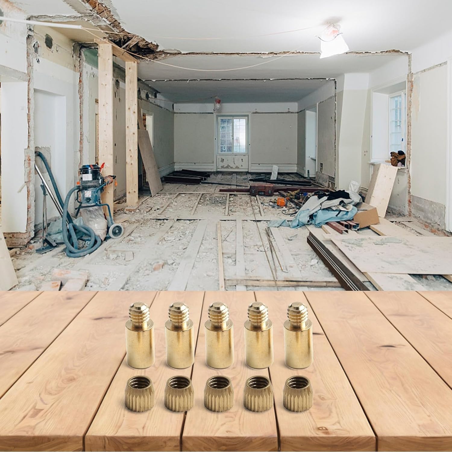 Shelf Support Pegs Pins 8-9mm Metal Studs for Cabinet Brackets, Gold Finish Shelf Clips for Furniture, Bookcases, Closets and Kitchen Storage(8mm)