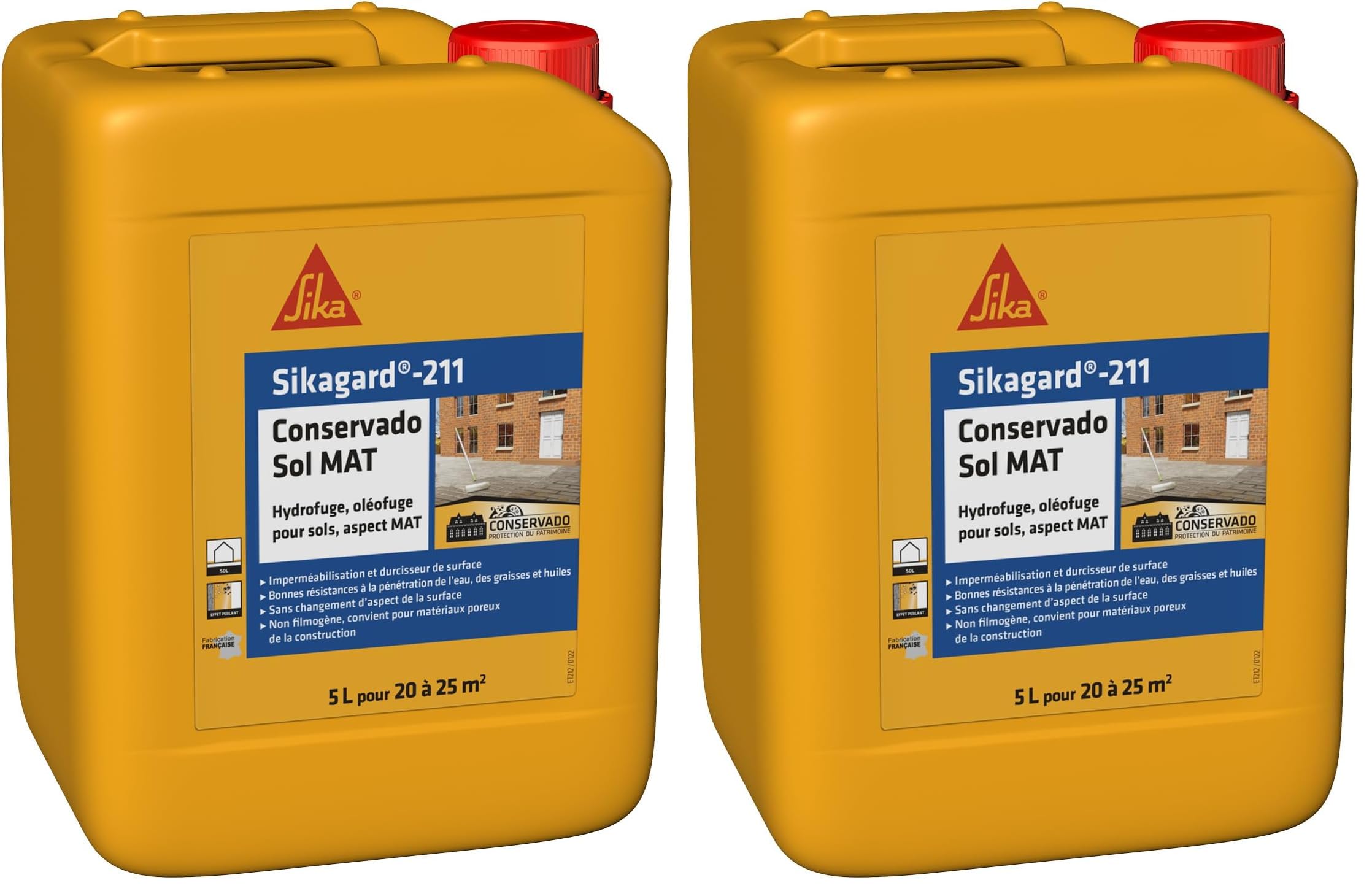 Sika durcisseur de surface pour sol extérieur poreux imperméabilisant anti tache mat 2x5L