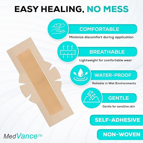 Vista 32 de MedVance TM Silicone - Apósito de espuma adhesiva de silicona con bordes, 2 x 5 pulgadas (almohadilla de 1.2 x 3.4 pulgadas), caja de 10 apósitos