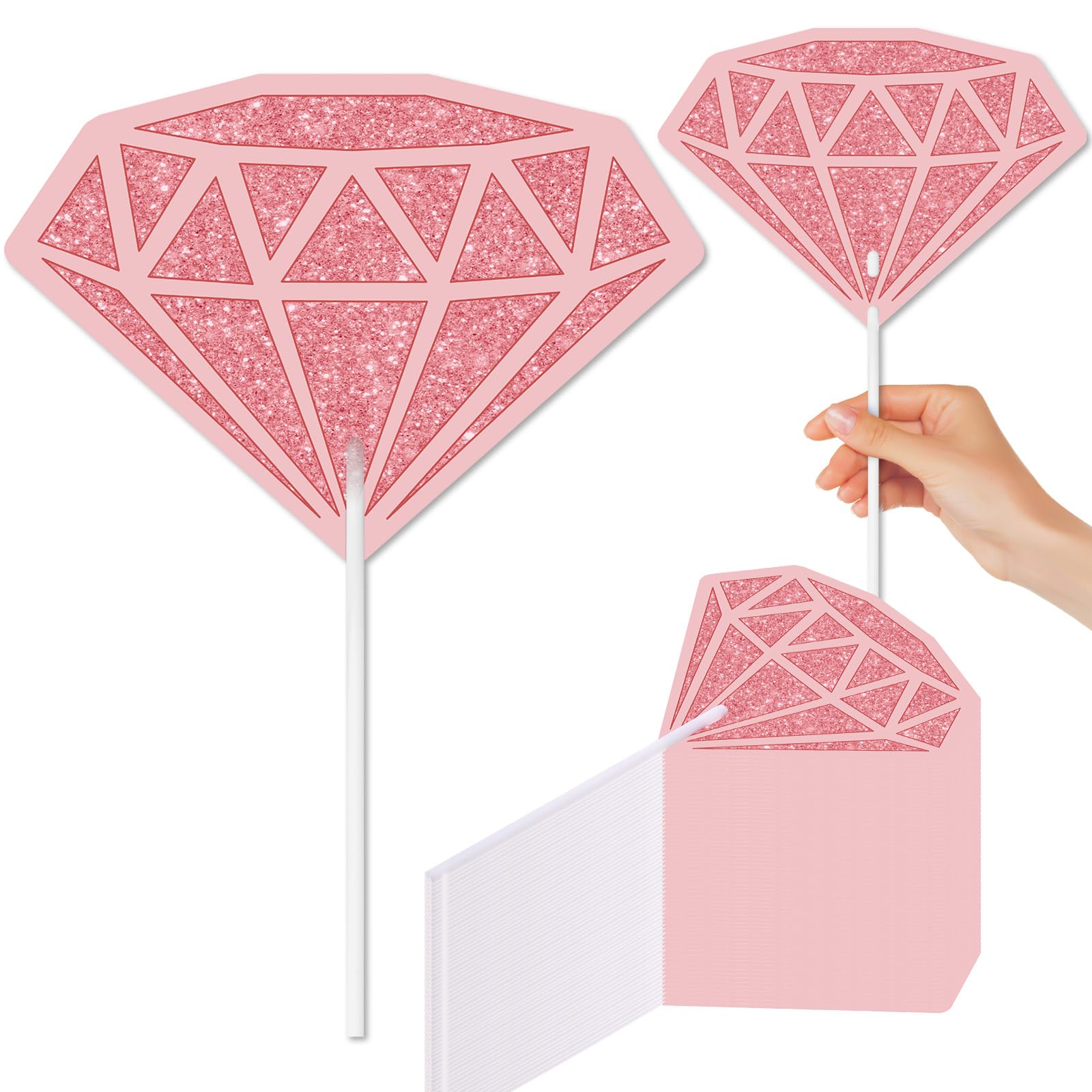 Eventail de mariage rose Weysat pour ceremonie en plein air et fete