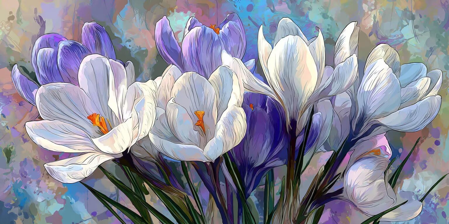Malowanie według cyfr dorosłych, kwiaty są piękne, 90x120cm 7JGWX-201