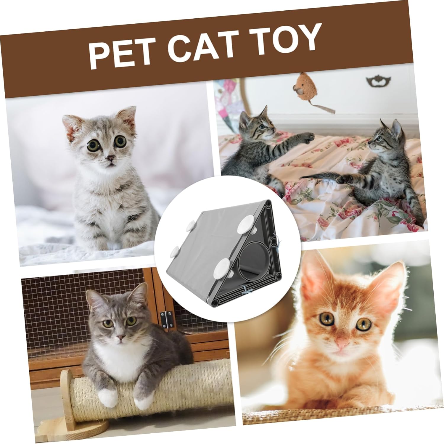 Kisangel Pet Cat Tunnel Comfortable Tunnel for Indoor Fun Cozy Hideout for for Play Rest for Exercise Interaction