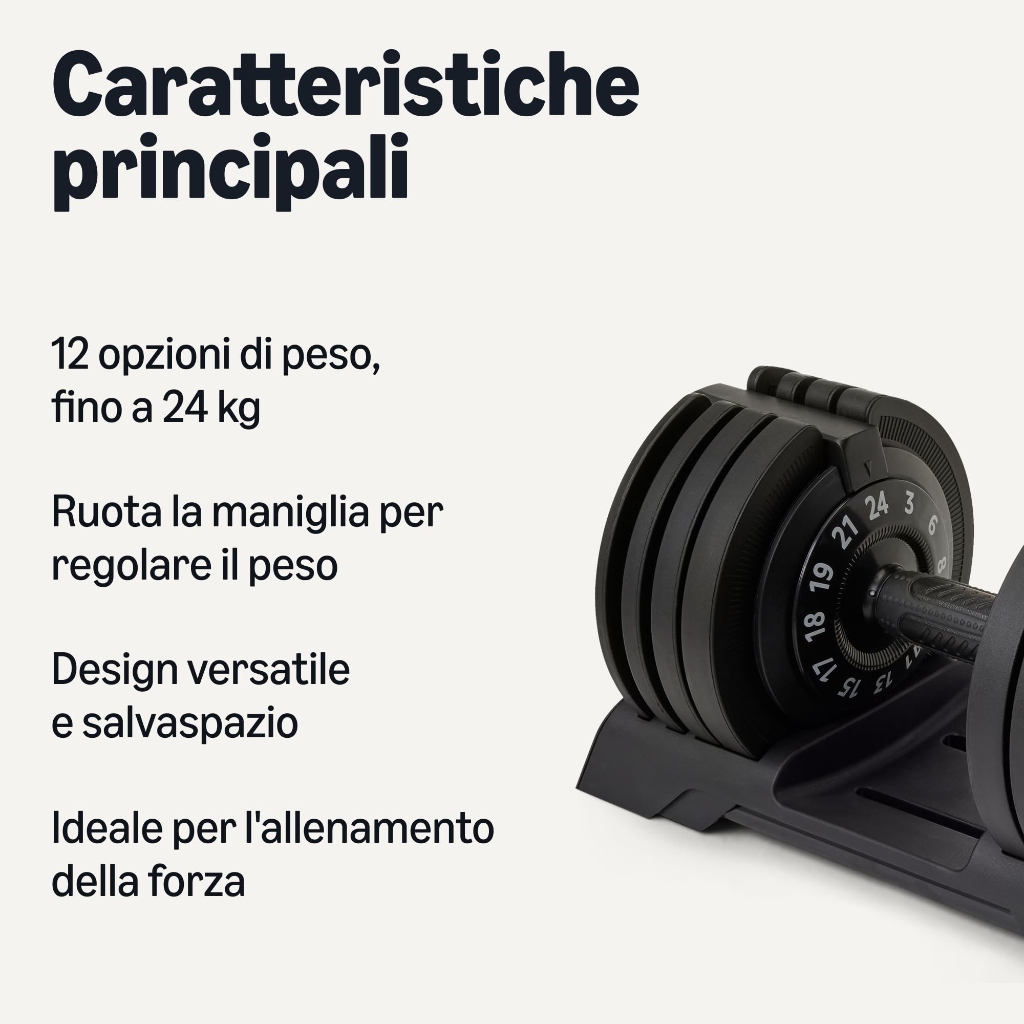 Amazon Basics Manubrio regolabile, manubrio singolo