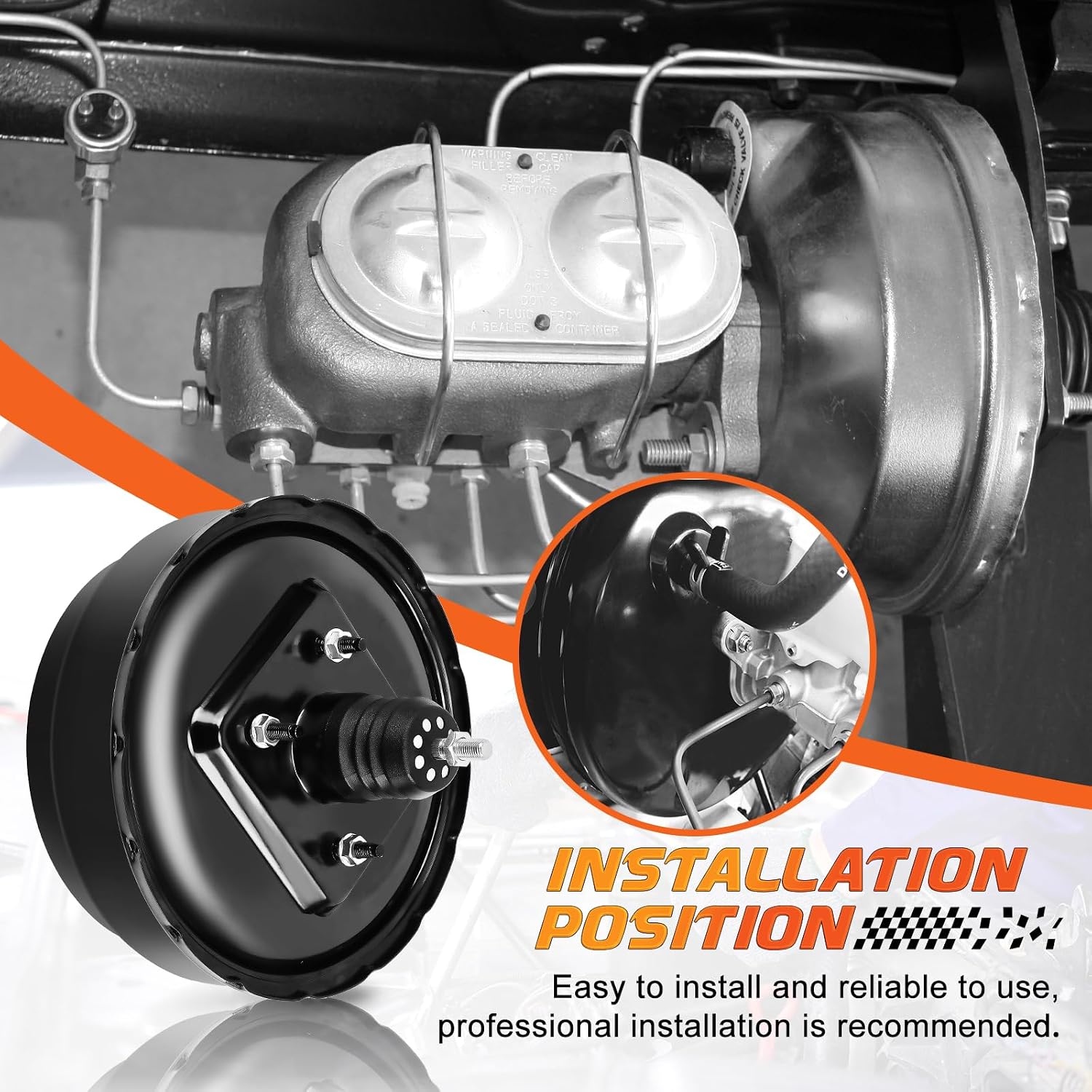 53-2752 Vacuum Power Brake Booster Without Master Cylinder Compatible with Mitsubishi Montero Sport 1999-2004 V6 3.0L 3.5L, OE# MR493555, MR955768, MR955769